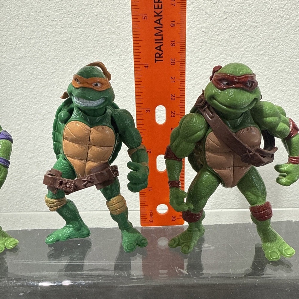 TMNT Ninja Turtles LOT Of 3 With Belts Missing Arm Unknown Year No Weapons 4" - Picture 3 of 7